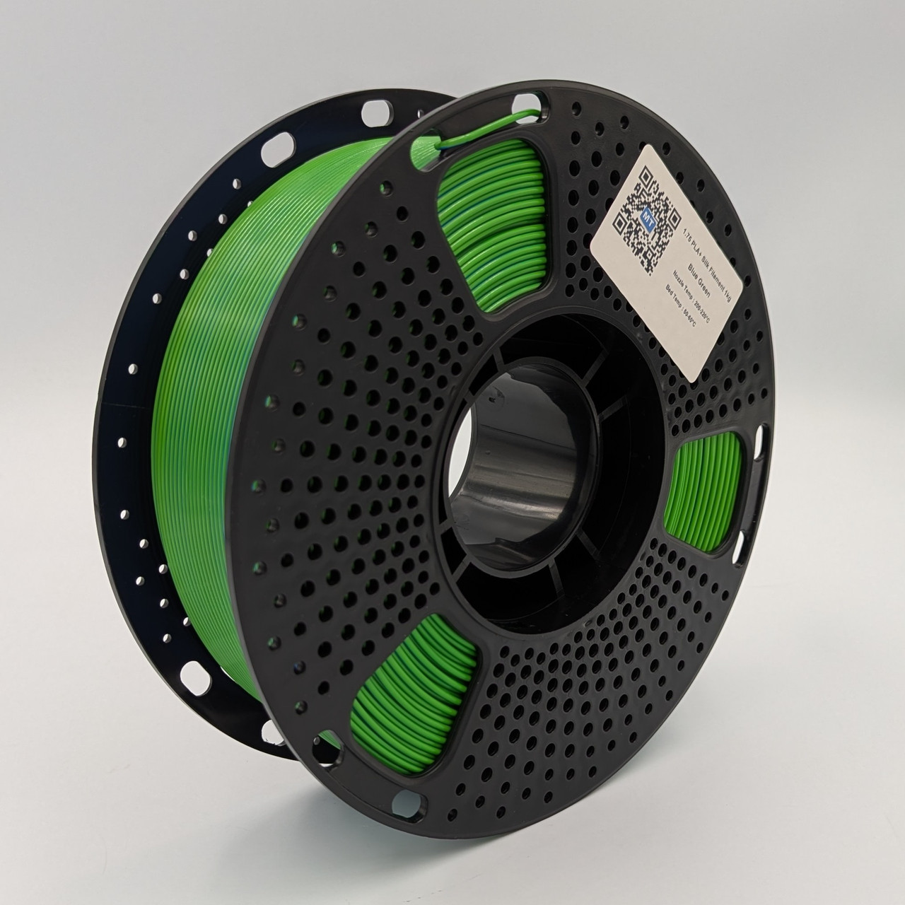 PLA+ пластик MT Filament для 3D-принтера 1.75 мм 1 кг синій-зелений (3DMT-PLA+1.75-01-BG), фото 1