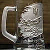 Пивний бокал з гравіюванням літак MiГ-29 - подарунок для військового льотчика ЗСУ, фото 3