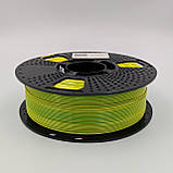 PLA+ пластик MT Filament для 3D-принтера 1.75 мм 1 кг жовтий-зелений (3DMT-PLA+1.75-01-YG), фото 4