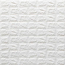 3D панель самоклеюча 700х770х7мм цегла Білий (001-7) SW-00000047