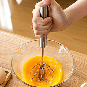 Механічний вінчик з нержавіючої сталі hand mixer Better Beater (1 шт) 27 см обертається при натисканні, фото 1