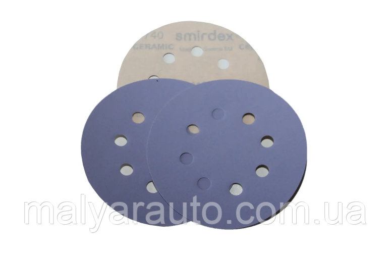Абразивний круг 125мм 8отв SMIRDEX Ceramic 740