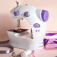 Швейна міні машинка Mini Sewing Machine 4в1 з педаллю, Білий