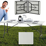 Складаний туристичний стіл Garden Line ZUM2521 180*74*74 см білий, фото 9