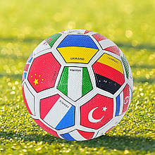 М'яч футбольний гумовий VA 0004 Країни Grain зернистий, розмір 5 (IGR24)