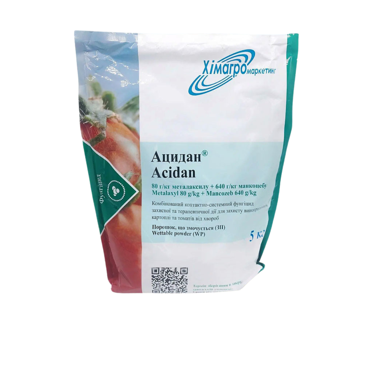 Фунгіцид Ацидан СП (металаксил 80 г/кг та манкоцеб 640 г/кг) Himagro M 5 кг, фото 1