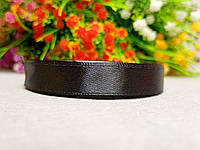 Атласна стрічка/1,2 см/23 метри/чорний