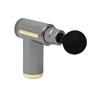 Масажер м'язовий ручний Massage Gun Акумуляторний перкусійний Масажний 4 насадки для рук ніг шиї, фото 5