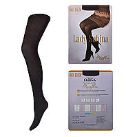 Колготи жіночі 60 Den мікрофібра Lady Sabina, чорні розмір 2