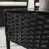 Комплект, набір садових меблів із ротангу Garden Line SAD0849 чорний з подушками, фото 6