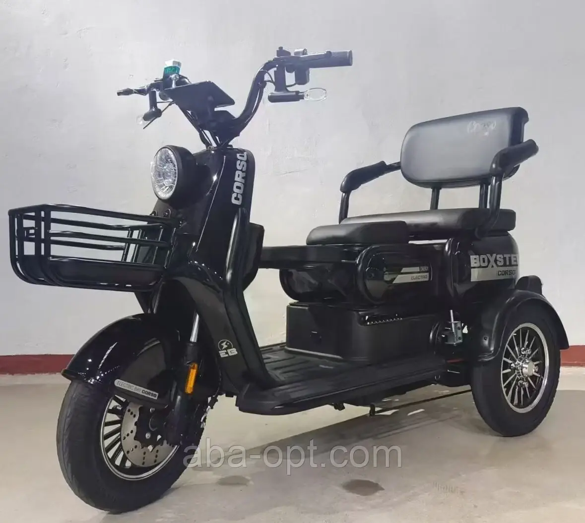 Електричний трицикл Corso Boxster 800W-72V-20Ah шини 10"/10" купити в Україні дешево