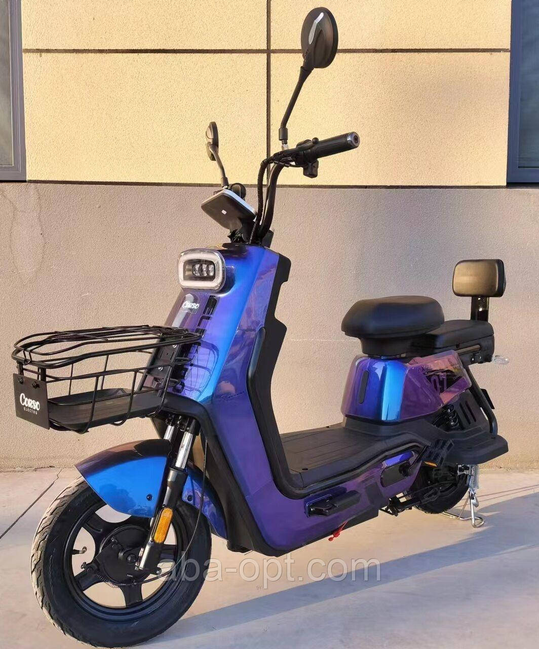 Електричний мопед Corso Exellent 650W-72вт-20А/ч шини 14"-14" купить в интернет магазине