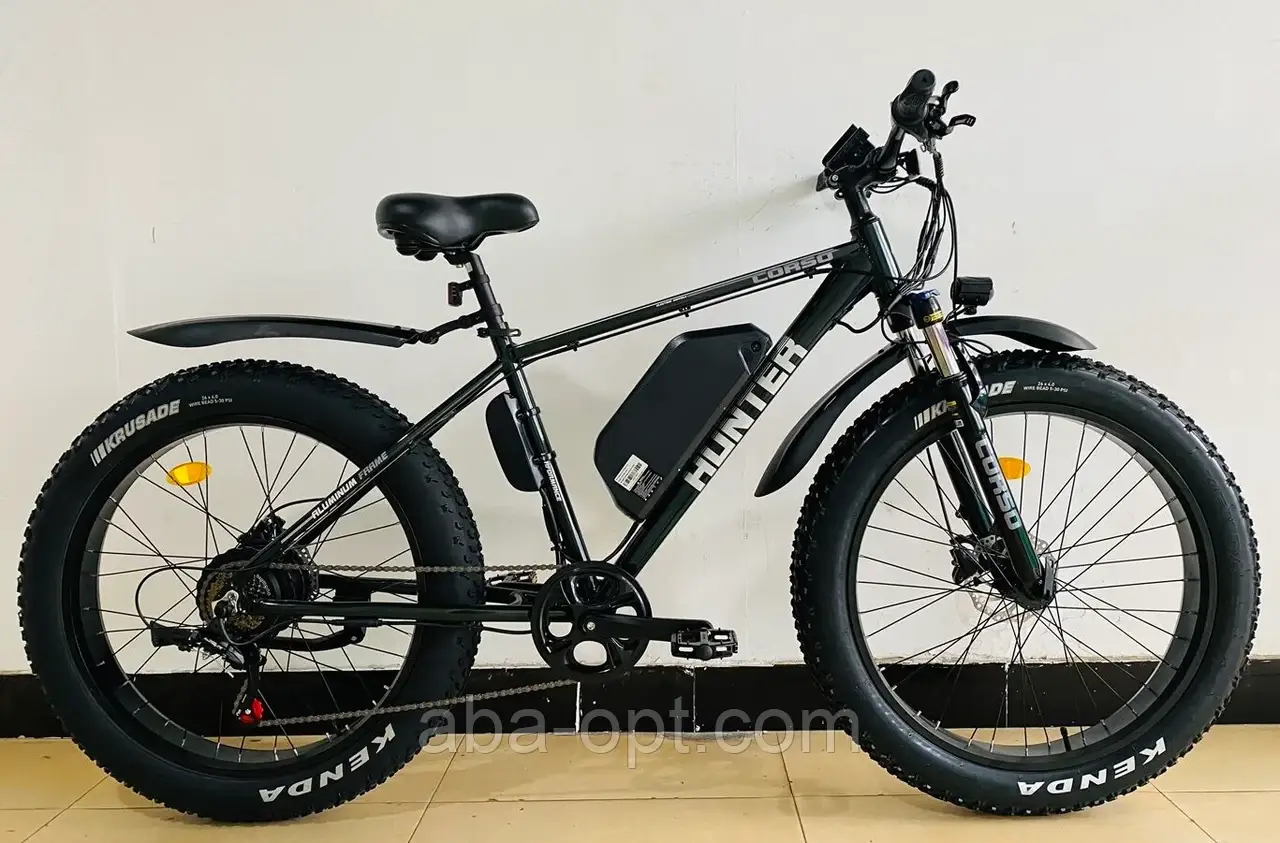 Електровелосипед Corso Hunter 500W-48V-15Ah рама алюмінієва-19’’шшини 26"/26" купити дешево в Україні