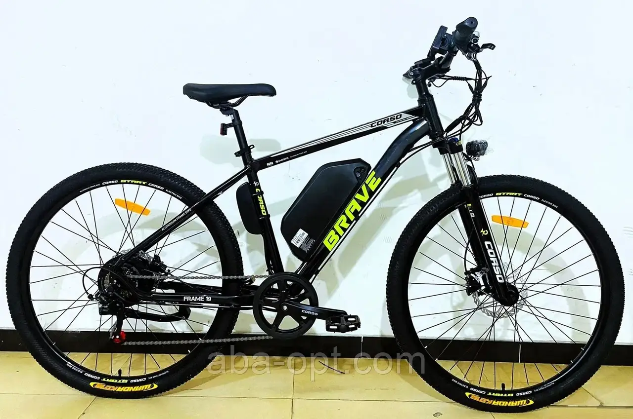 Електровелосипед Corso Brave 500W-48V-15Ah рама алюмінієва 19" шини 29"/29" купити дешево в Україні