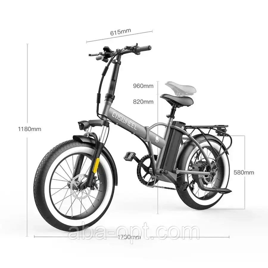 Електрофетбайк COSWHEEL F1 EBIKE 500W-48V-10Ah 18650 Li-ion шини 20"/20" купити дешево в Україні