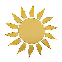 Дзеркальний декор акриловий самоклеючий золото,15шт (D) SW-00002502