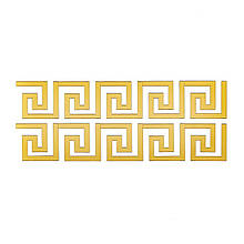 Дзеркальний декор акриловий самоклеючий золото,10шт (D) SW-00002507