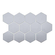 Дзеркальний декор акриловий самоклеючий 150*175мм срібло,12шт (D) SW-00002514