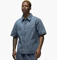 Urbanshop com ua Сорочка чоловіча Air Jordan Flight Heritage Denim Short Sleeve Shirt Blue FN4653-436 РОЗМІРИ