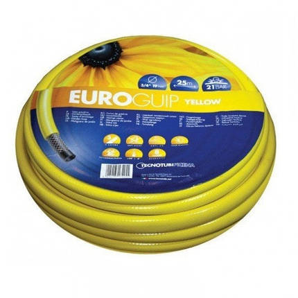 Шланг садовий Euro Guip Yellow для поливу діаметр 1/2 дюйма, довжина 20 м, Tecnotubi (EGY 1/2 20), фото 1