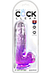 Фалоімітатор Pipedream King Cock Clear 6" Purple, 17,5х3,6 см., фото 3