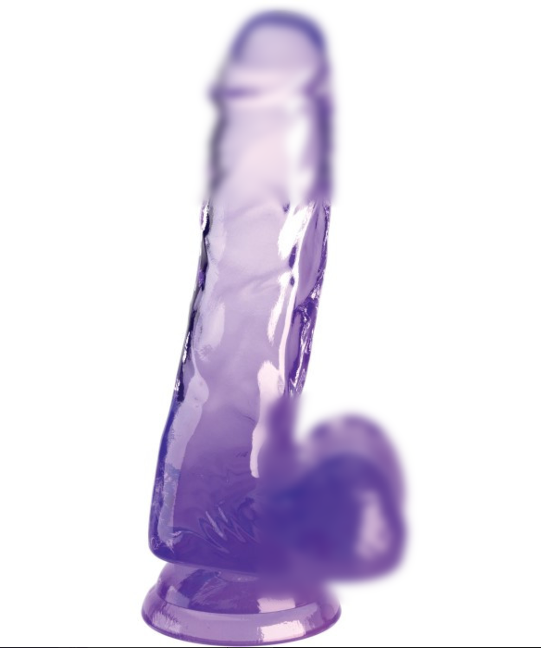 Фалоімітатор Pipedream King Cock Clear 6" Purple, 17,5х3,6 см., фото 1