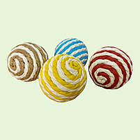 Іграшка М’яч сизаль для котів і маленьких собак, 4,6 см, фото 2