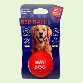 Іграшка для активних собак WAUDOG Red Ball міцний та легкий м’яч 70мм, фото 1