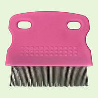 Гребінець антиблошиний для видалення бліх, вошей та їхніх личинок зі шерсті котів, собак 5,1х7см, фото 2