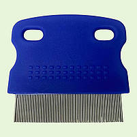 Гребінець антиблошиний для видалення бліх, вошей та їхніх личинок зі шерсті котів, собак 5,1х7см, фото 3