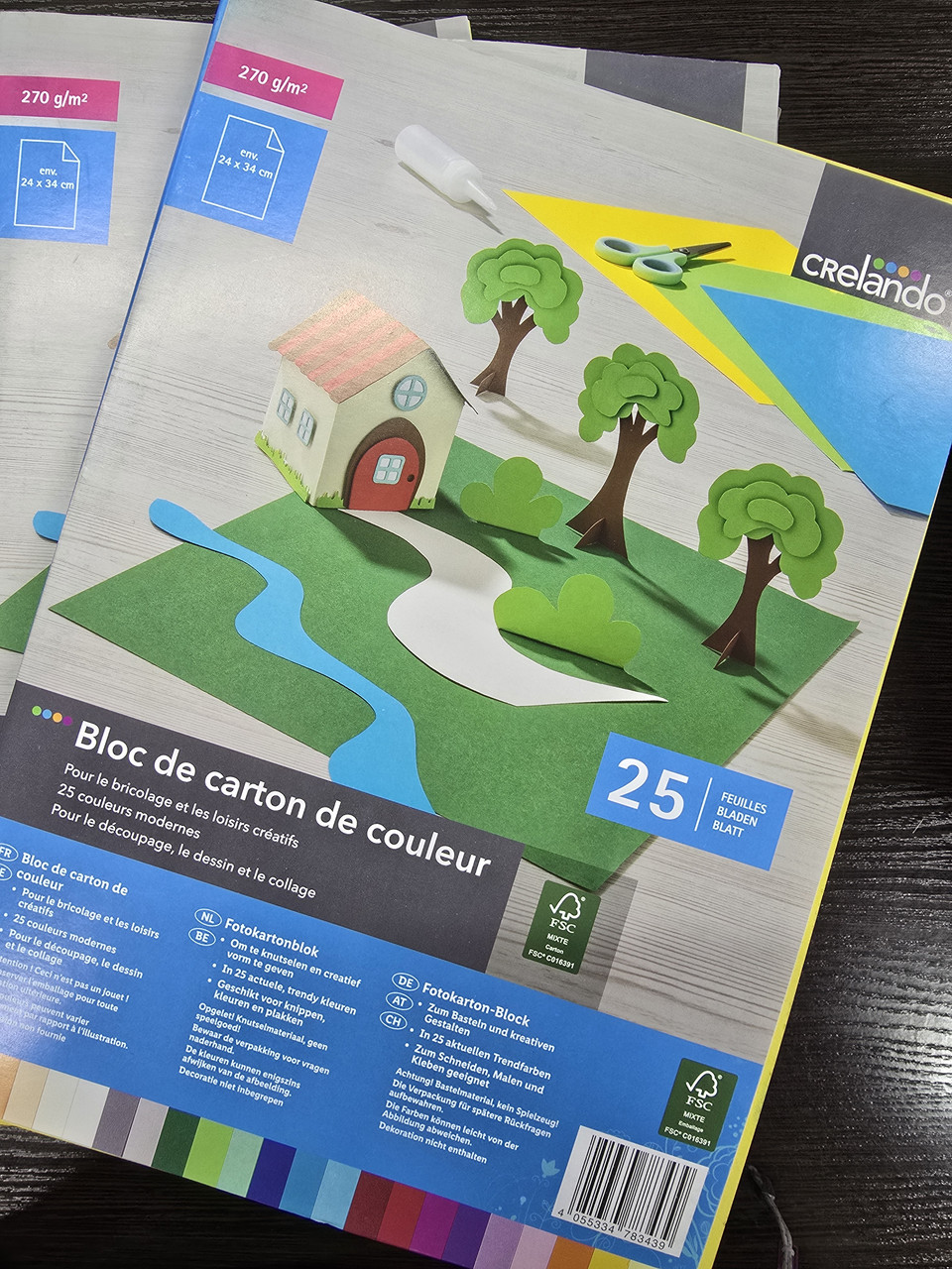 Папір кольоровий 25 кольрів Crelando