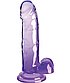 Фалоімітатор Pipedream King Cock Clear 7" Purple, 19х4 см., фото 2