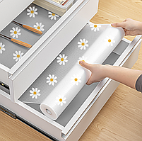 Захисна клейонка для ящиків, шаф, полиць із Ромашками, підкладка для полиць, 30 см*1 м