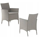 Комплект, набір садових меблів для саду, тераси, балкону Garden Line ABI3661 сірий, фото 3