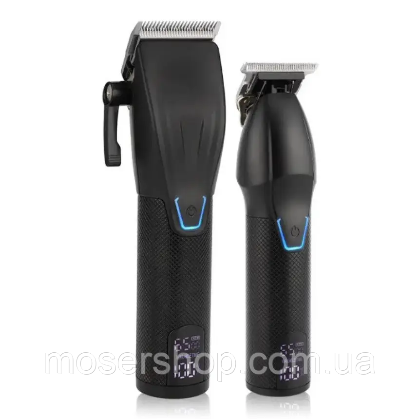 Набір для стрижки Resuxi Set Black (машинка + тример + 2 пари ножиць) LM-2027-BK