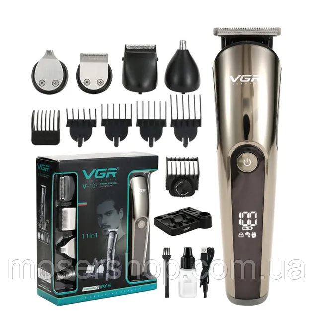 Тример для домашнього використання VGR Grooming Kit 11in1 (V-107)