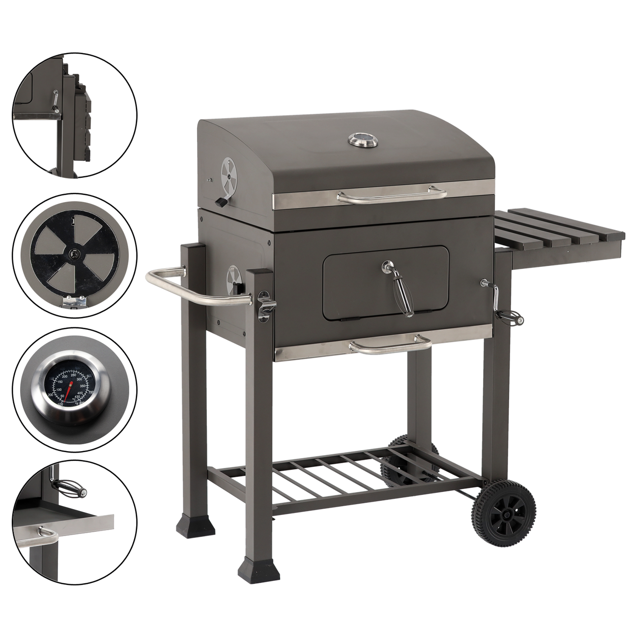 Мангал гриль-барбекю 114,5х60х108 см вугільний Garden Line BBQ5320 для саду,тераси та дому