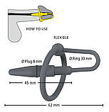 Силіконовий плаг для уретри з кільцем для головки пеніса Penis Plug with Glans Ring, фото 5
