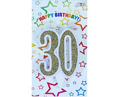 Свічка цифра ювілейна золото 30