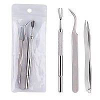 Набір металевих інструментів для видалення кліщів з тварин 3 штуки