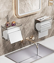 Тримач для серветок, акриловий диспенсер для паперових рушників, 17.5x9x13.5см, коричневий колір, фото 3