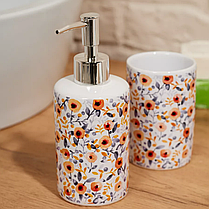 Набір аксесуарів для ванної кімнати та душу і комплект у ванну: шторка, стакан для щіток, дозатор для мила, фото 2