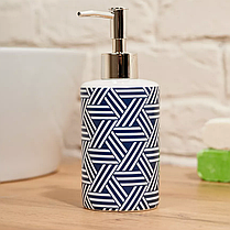 Набір аксесуарів для ванни та душу, комплект приладдя: штора, дозатор для мила, стакан для щіток, фото 4