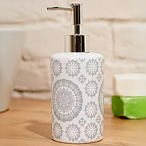 Набір аксесуарів для ванни і душу, комплект приладдя: штора, дозатор для мила, стакан для щіток, фото 3