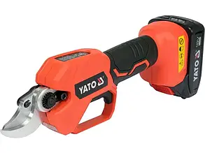Секатор 18 В з акумулятором 2 А·год і швидким заряджанням Yato YT-828377