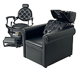 Комплект меблів для барбершоп 2в1 Barber Cardinal Black + Menson, фото 2