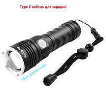 Ліхтар тактичний Police BL-A73-P50 zoom, Type C-USB 18650, фото 2