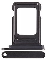Тримач Sim-карти для iPhone 15 Pro /15 Pro Max на 2 Sim-карти, чорний, Black Titanium