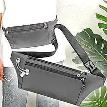 Сумка Sport bag для бігу та занять спортом з виходом для навушників, Сірий (205)