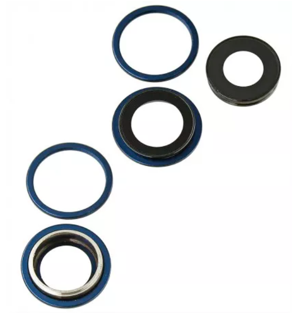 Скло камери для iPhone 13 Pro /13 Pro Max, синє, Sierra Blue + кільце, комплект 3 шт., фото 1